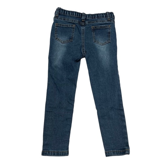 SHEIN Kids Dark Blue Denim Distressed Skinny Jeans | Girls 5T - Picture 2 of 4